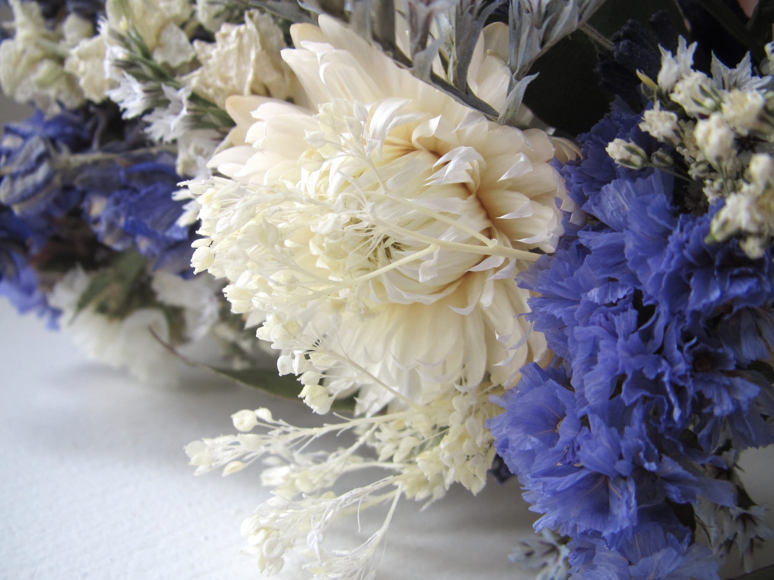Something Blue Full Flower Crown - The Parsons Wreath Company